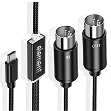 Conversor de cabo MIDI para USB C Tipo C para Computador de Órgão Eletrónico