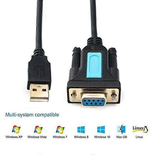 Προσαρμογέας USB σε Rs232 με τσιπ Pl2303 Usb2.0 Αρσενικό σε θηλυκό καλώδιο Rs232 για 1