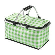 Insulated Picnic Basket, Large Cooler Bag with Aluminium Handle, Waterproof & Leak-Proof, Foldable for Camping, Beach, Travel – compatible with