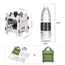 DagobertNiko Outdoor Camping Stove Portable Folding Stainless Steel Wood Stove Stove