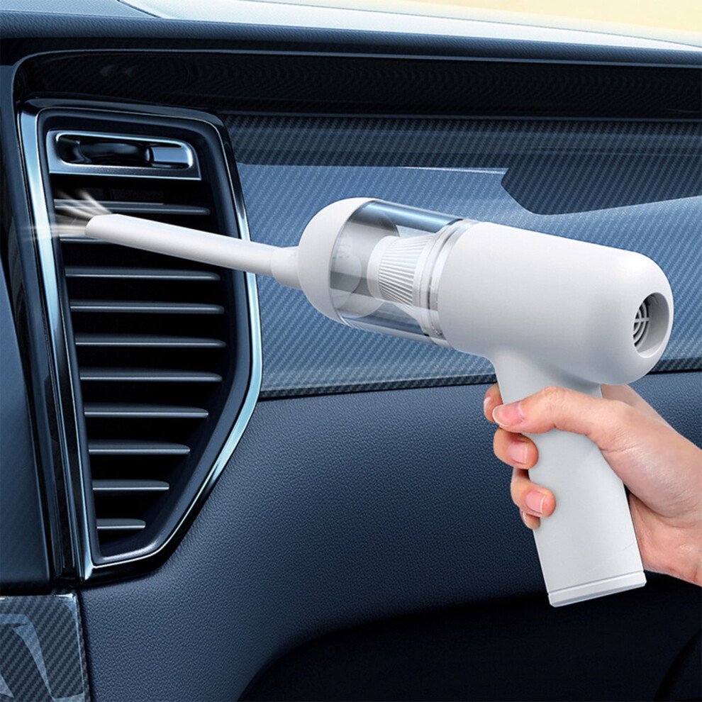 Lmueinov Multifunctional Handheld Vacuum Cleaner, Powerful Blowing & Usb Charging, Compatible With Car Cleaning White 9322103929691
