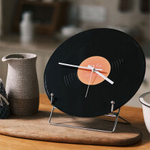 Sunset Vinyl Record Wall Clock, Vintage Cafe Decor, Compatible with Home Ambiance - Christmas Gift & Clearance Deal