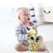 Kayannuo Baby Car Seat Toys with 32 Music & Teether, Soft Plush Rattle for 0-3 Years, Compatible with Stroller