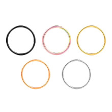 5pcs Nose Hoops Ear Rings Stainless Steel Fake Nose Rings Body Piercing Jewelry