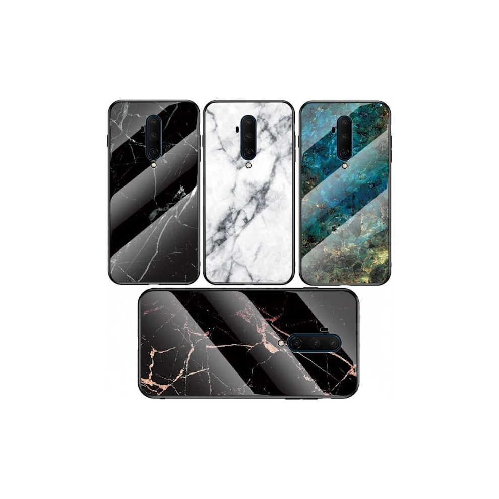 Compatible With Oneplus 8 Marble Case 9H Tempered Glass Back Glassback V2 Variant 1 Black 9338982139649