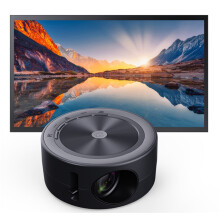 ICQOVD 1080P Full HD LED Mini Projector, Black