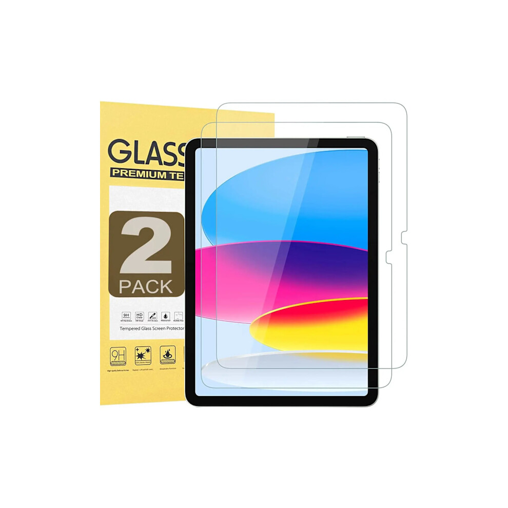 2Pcs Tempered Glass Screen Protector, Compatible With Ipad 10 10.9'' 2022 (A2757/A2777/A2696), Full Coverage Film 9338982139694