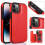 Compatible with iPhone 14 Pro Max - Stylish Case with Card Holder Red 1