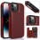Compatible with iPhone 14 Pro Max - Stylish Case with Card Holder Red 6