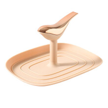 Zainafacai Spoon Rest with Compatible with Bird Design, Light Luxury Countertop Pot Lid & Spatula Holder, Pink Kitchen Gadget