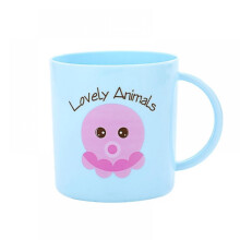 4pcs Kids Plastic Cup Drinking Cup Milk Cup Toothbrushing Cup Cartoon Printing Cup with Handle
