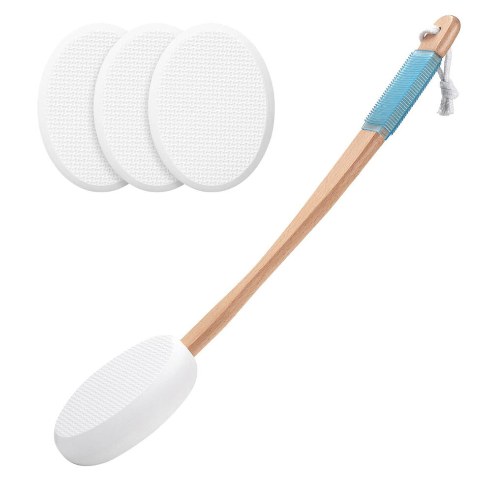 Lotion Applicator For Back Feet 3 Replaceable Pads With 1 Long Handled Back Lotion Applicator For Elderly Women