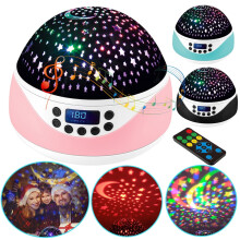 Dsseng Night Light for Kids with Music & Timer, Compatible with Baby Nursery, 12 Soothing Sounds, Remote Control, White Noise Machine