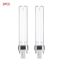 RisingFF 2pcs 9W G23 UV Lamps Cleaner Germicidal Ultraviolet Replacement Base Aquarium Sterilizer