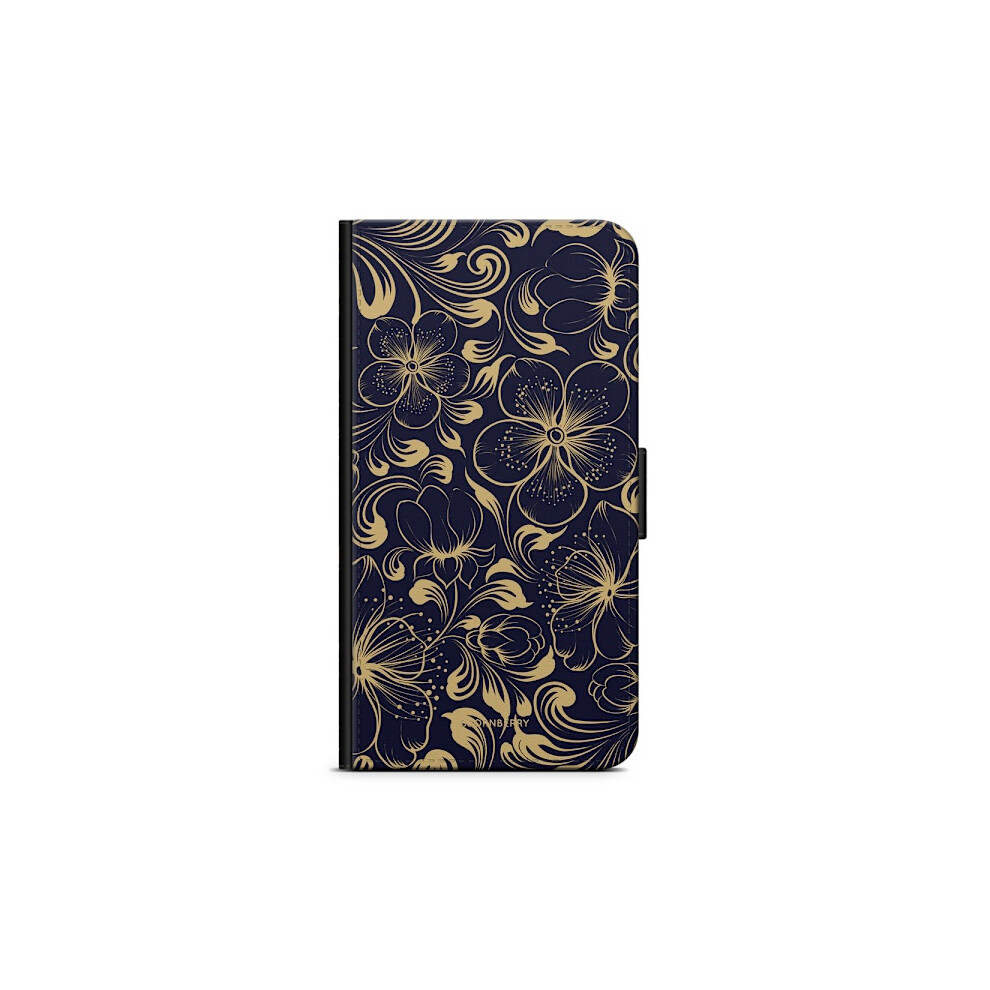 Bjornberry Case Compatible With Samsung Galaxy S9 - Dark Flowers Blue 9085618759756