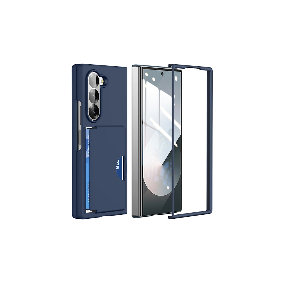 Compatible With Samsung Zfold7fold6 Mobile Phone Case Foldable Screen Card Insert Protective Shell Z Fold7 Blue 9085618759572