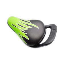 chidgrass PU Leather Kids Mountain Bike Saddle Replacement U-shaped Ergonomic Colorful Upgrading Rainproof Bicycles Seat Green