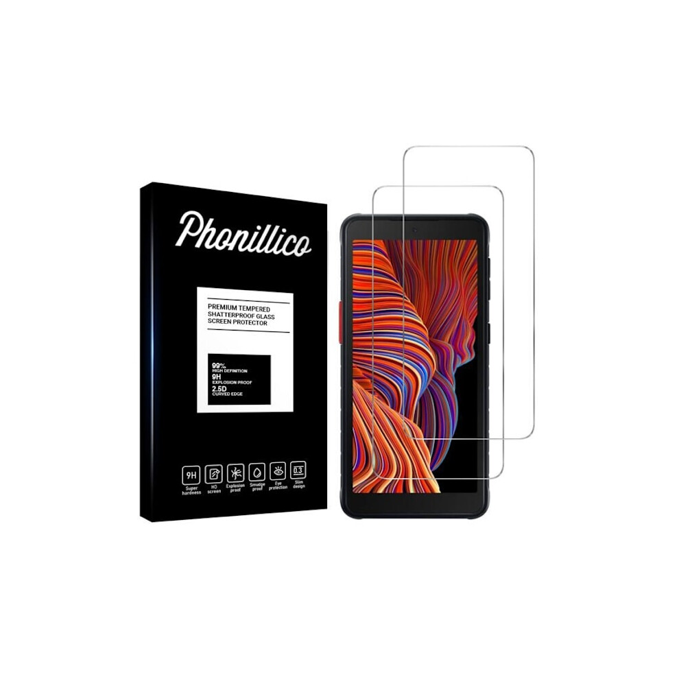 Tempered Glass - Phonillico - Compatible With Samsung Galaxy Xcover 5 - Pack Of 2 - Repellent - Transparent Transparent 9085618759848