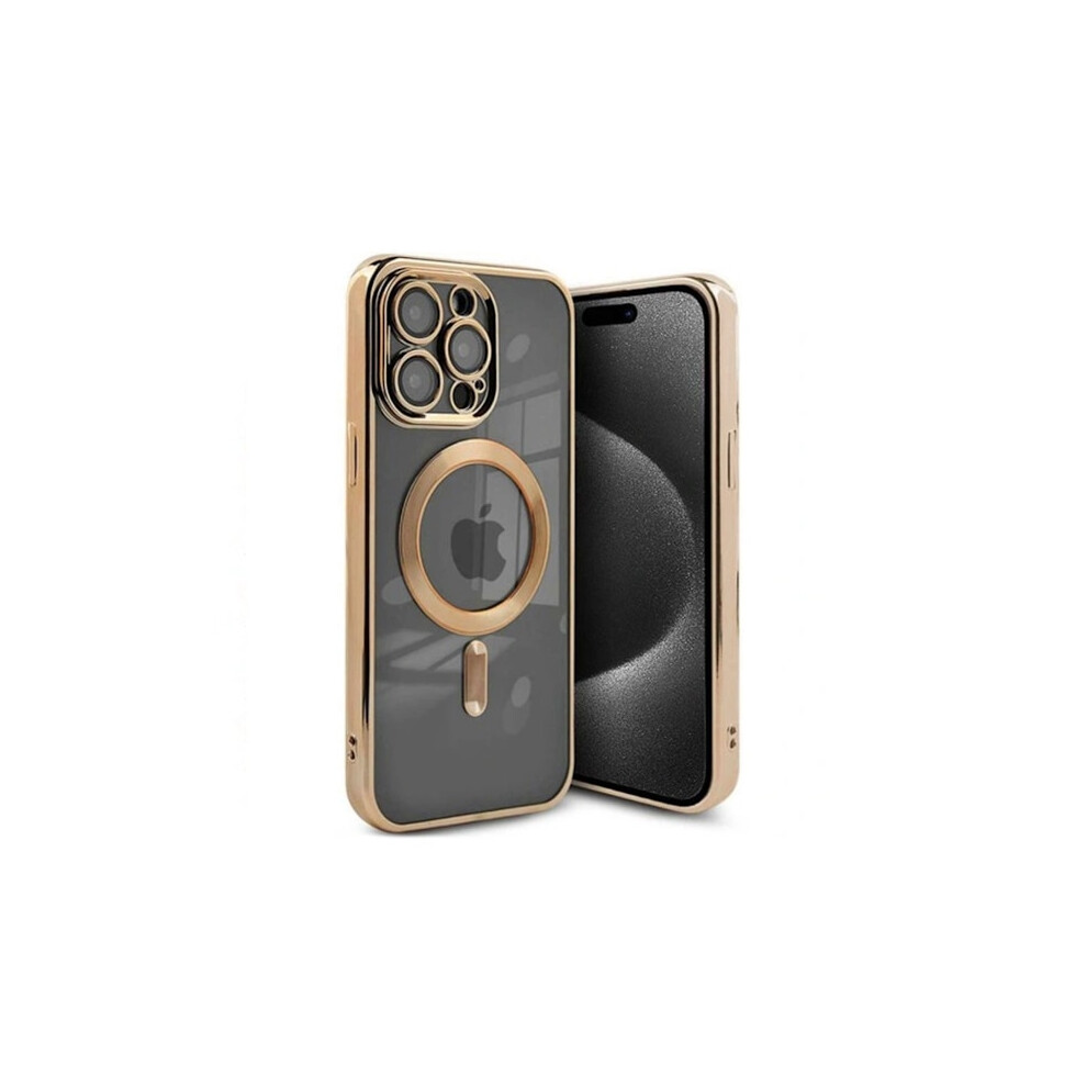 Luxury Mobile Case With Magsafe Compatible With Iphone 15 Pro - Gold 9085618759886