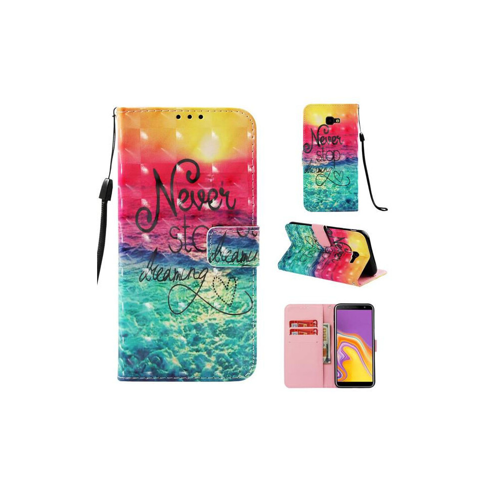 Wallet Case Compatible With Samsung Galaxy J4 Plus Â Never Stop Dreaming 9085618760035
