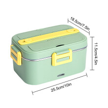 Yonrjhukm 1.8L Electric Lunch Box Voltage Heating Lunch Box Portable 304 Inner Tank Insulation Free Water Filling Lunch Box