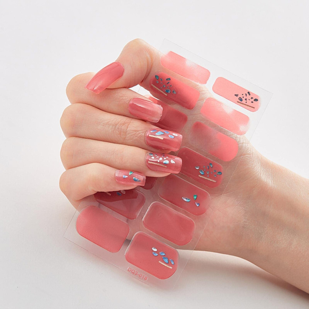 Romantic Plain Nail Art Stickers with Quick SelfAdhesive Application for DIY Manicure