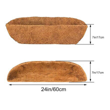 LLDI Replacement Natural Coco Liner Fiber Goods Hanging Basket Coconut Planter Basket 24 inches