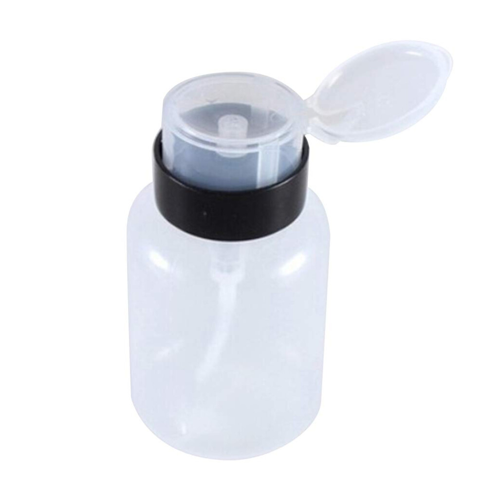 200ml Pump Dispenser Bottle with Secure Lock for Nail Polish Remover and Makeup Cleanser