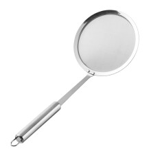 14 Inch Stainless Steel Skimmer Spoon with RustProof Fine Mesh and NonSlip Handle for Frying and Broth