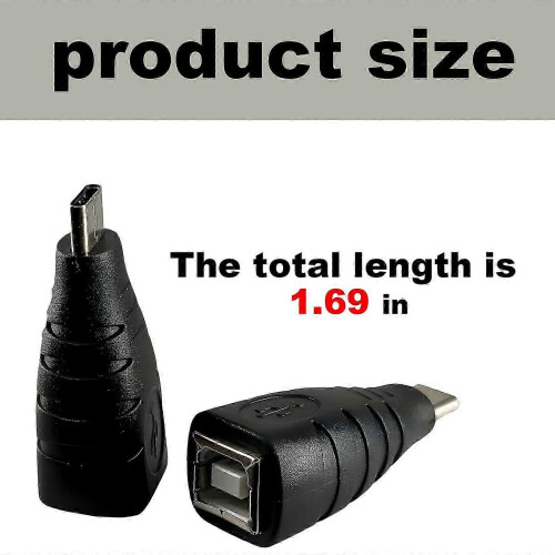 USB-C-zu-USB-B-Adapter, Typ C Männchen-zu-USB-B-Weib-Druckeranschluss 2
