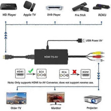 HDMI-AV adapter régebbi TV-hez RCA 1080P csatlakozással
