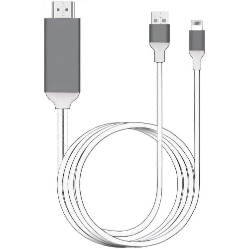 [Πιστοποίηση Apple] Καλώδιο προσαρμογέα Lightning σε HDMI, 1080P Digital AV Sync Audio&Video