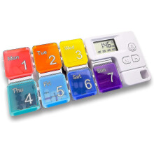 Elektronische Pillenboxen Alarm 7 Fächer Automatische Medikamentenerinnerung Pillenspender für ältere Menschen und Kinder