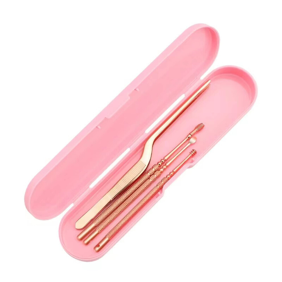 Ear Wax Removal Tool with Ergonomic Comfort Grip, Spiral Stainless Steel Ear Pick for Adults