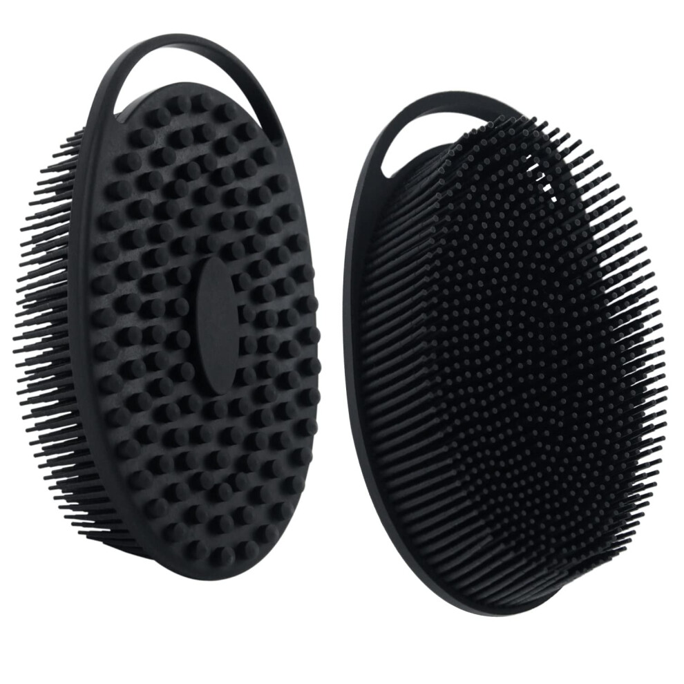 Silicone Body Scrubber with Soft Bristles for Gentle Daily Exfoliation in Shower, Ergonomic Grip