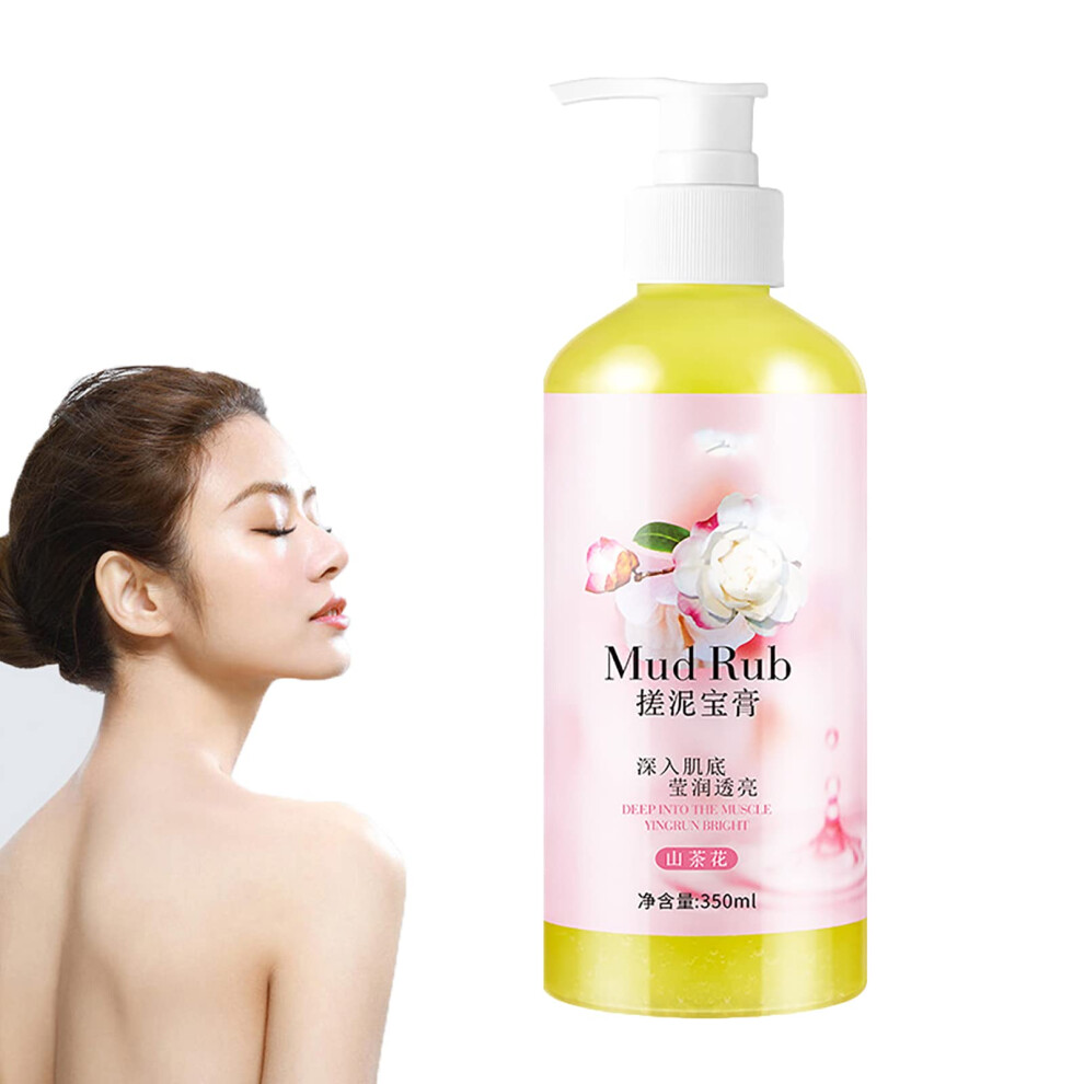 Peach Aloe Vera And Floral Body Scrub Gel 350Ml For Gentle Skin Exfoliation And Deep Hydration