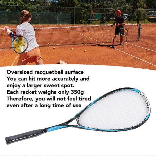 Squashracket Lätt stort racketansikte Stötsäker squashracketpaket för vuxna 2
