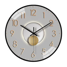8 Inch Modern Wall Clock, Silent Non-Ticking, Battery Operated, Wall Mounted for Living Room, Bedroom, Kitchen, Office, Compatible with A