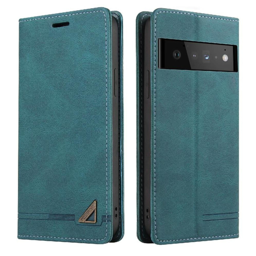 Case For Google Pixel 6 Premium Leather Premium Leather Kickstand Two Card Slots 9149926292203
