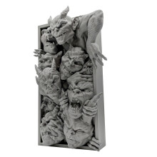 Poaug Desktop Ornament 2024 Clearance - Scary Resin Bookends for Booknook, Halloween & Easter Decor, Compatible with Bookshelf Statue