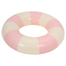 Inflatable Pool Float Striped Swim Ring for Adults with Smooth Safe Design for Beach and Pool Parties