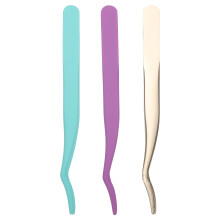 Eyelash Curler 3 Pcs Tweezers for Extensions Eyelashes Clip Colocador De Pestañas Postizas Kitchen Stainless Steel