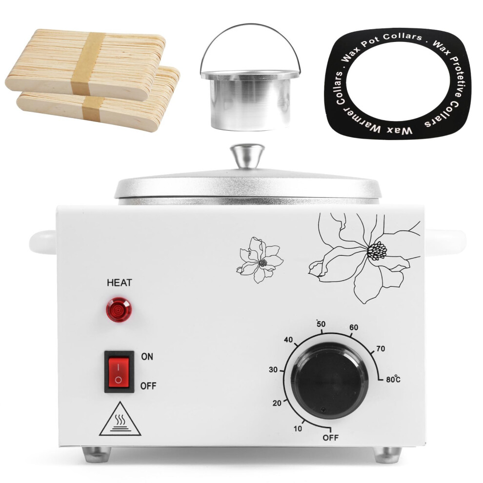 600ml Professional Wax Warmer for Hair Removal, Electric Wax Heater Kit with Sticks and Collars