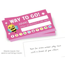QUTETN 50pcs Colorful Alphabet & Graphic Cards, Cute Multi-Purpose Punch Cards for Classroom, Teacher & Student Rewards, Educational Incentives,