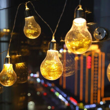 LINLIN 20LED String Lights, Battery Operated Edison Bulb Fairy Lights, Indoor Outdoor Decor for Garden, Bedroom, Wedding Party, Café Bars