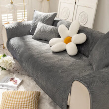 DEKAXID Thicken Plush Sofa Cover Soft Sofa Towel Sectional Corner Sofa Cover Anti-Slip Couch Recliner Slipcovers Furniture Protector