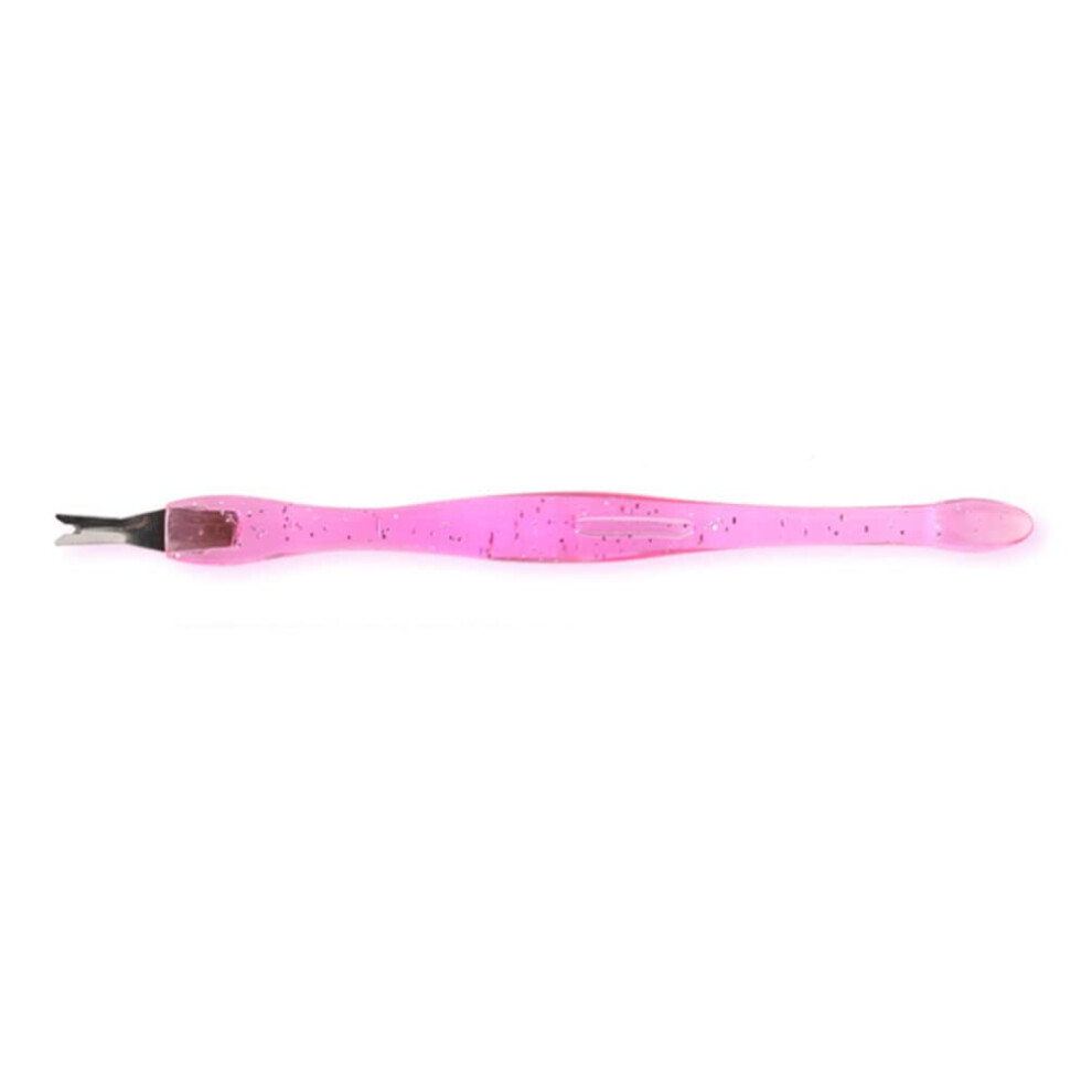 Pink Cuticle Trimmer And Pusher Set 3Pcs Dualend Stainless Steel Nail Care Tools For Manicure Pedicure