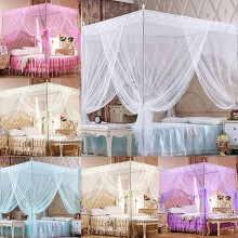 Yesbay Mosquito Net,Lace Canopy Mosquito Net No Frame for Twin Full Queen King Bed White