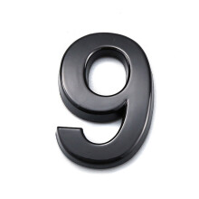 Tssuoun House Numbers for Outside Use Simple Black Sturdy Number Signs Parts Sign Door Marking Tools DIY Accessory for Apartment Hotel Number 9