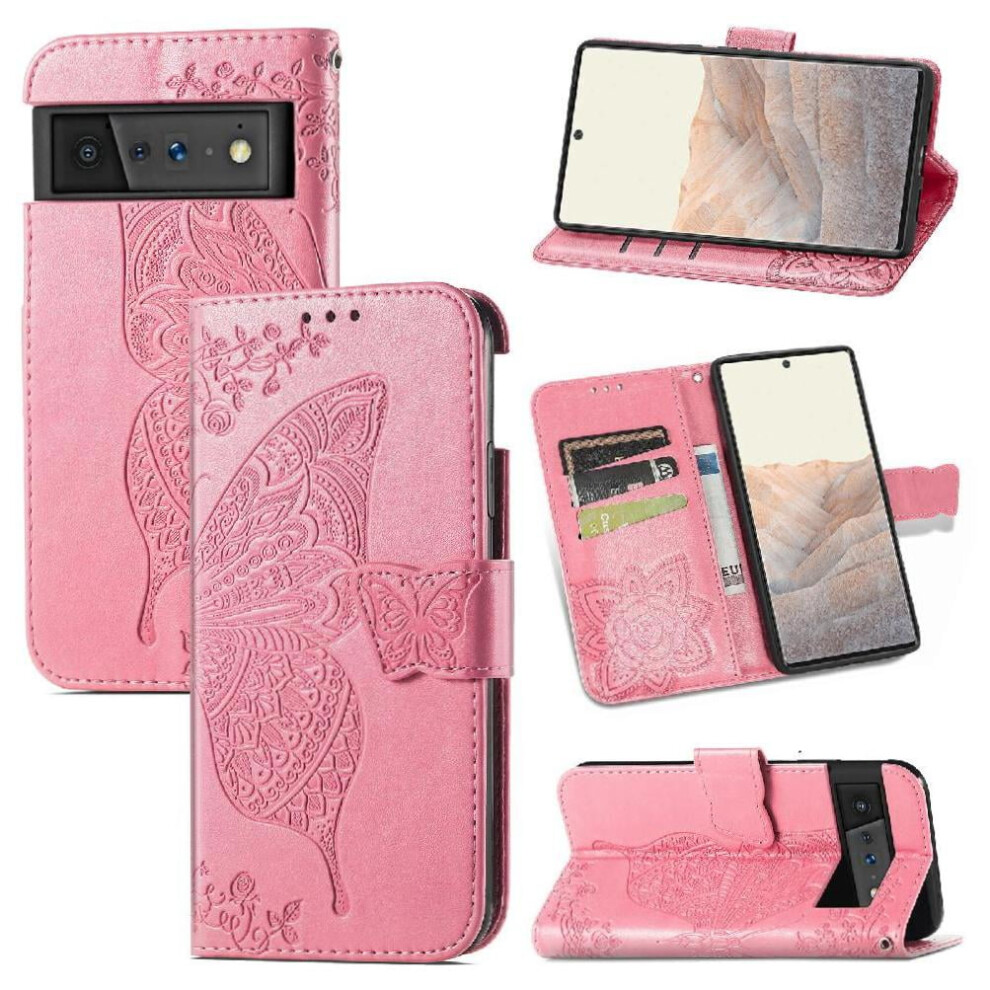 Case For Google Pixel 6 Multi-Color Butterfly Wing Business Wallet 9058772057358